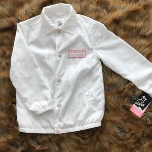 White windbreaker jacket museum of ice cream